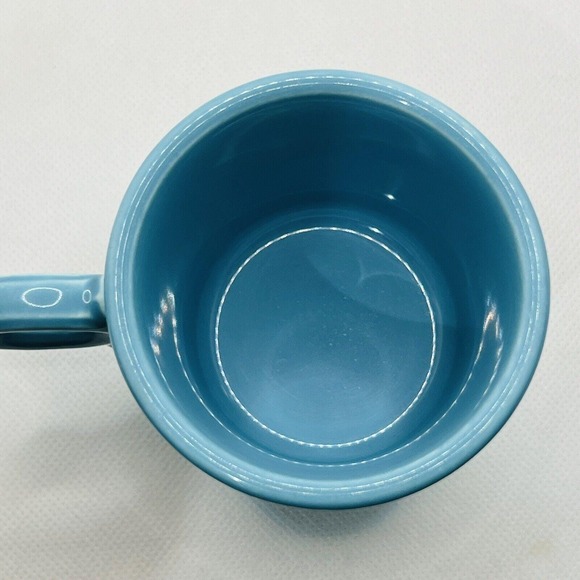Vintage Fiestaware Turquoise Mug Fiesta 1950s Blue Ring Handle Tom And Jerry - Picture 5 of 5